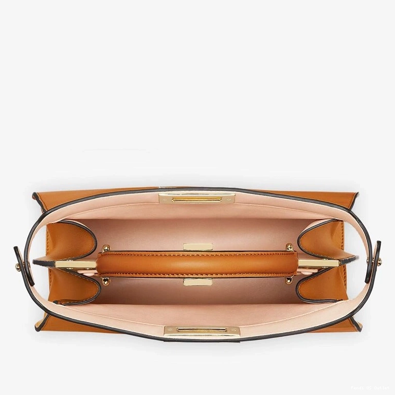 Affordable HOT Nappa Peekaboo Laether Medium In ISeeU Bag Fendi Brown 0816
